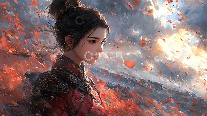 高清大图下载【趣麦麦图】古典美人侧脸唯美飘逸