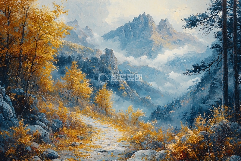 高清大图下载【趣麦麦图】秋日山林小路