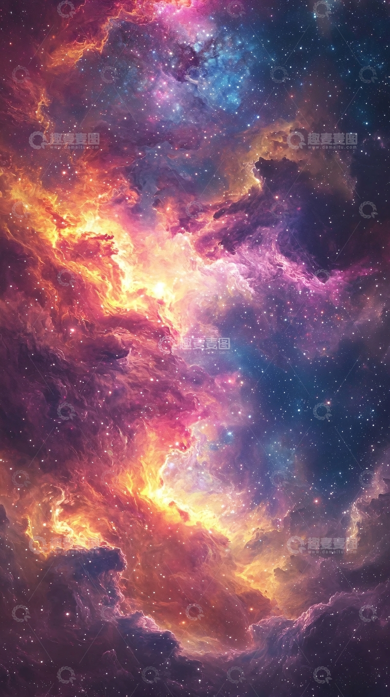 高清大图下载【趣麦麦图】绚丽多彩的宇宙星云