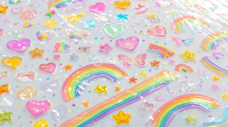 高清大图下载【趣麦麦图】彩虹贴纸