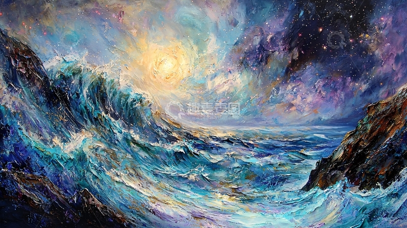 高清大图下载【趣麦麦图】波涛汹涌的宇宙奇观