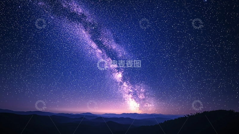 高清大图下载【趣麦麦图】夜空中壮丽的银河