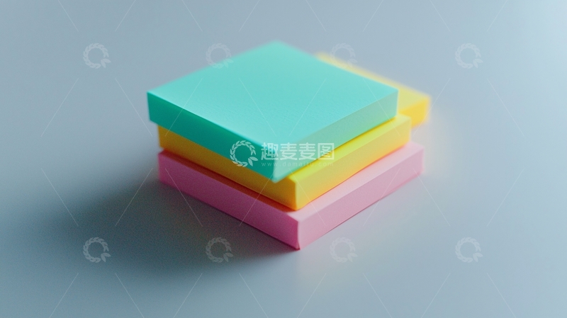 高清大图下载【趣麦麦图】彩色正方形堆叠