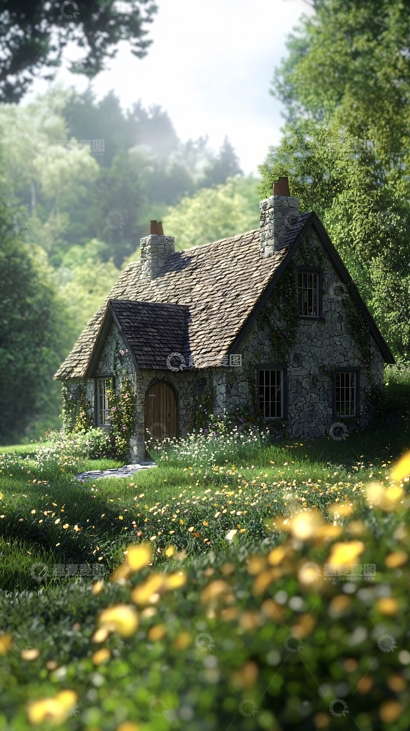 高清大图下载【趣麦麦图】森林小屋