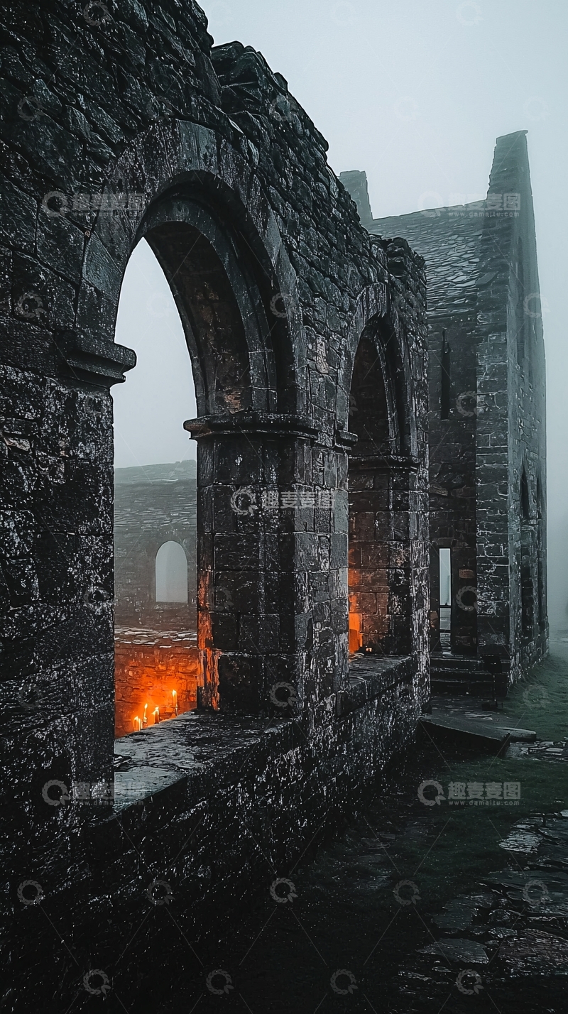 高清大图下载【趣麦麦图】古堡废墟