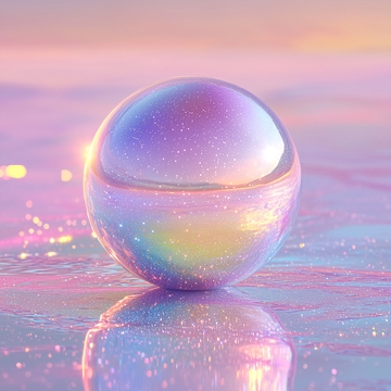 梦幻彩虹玻璃球