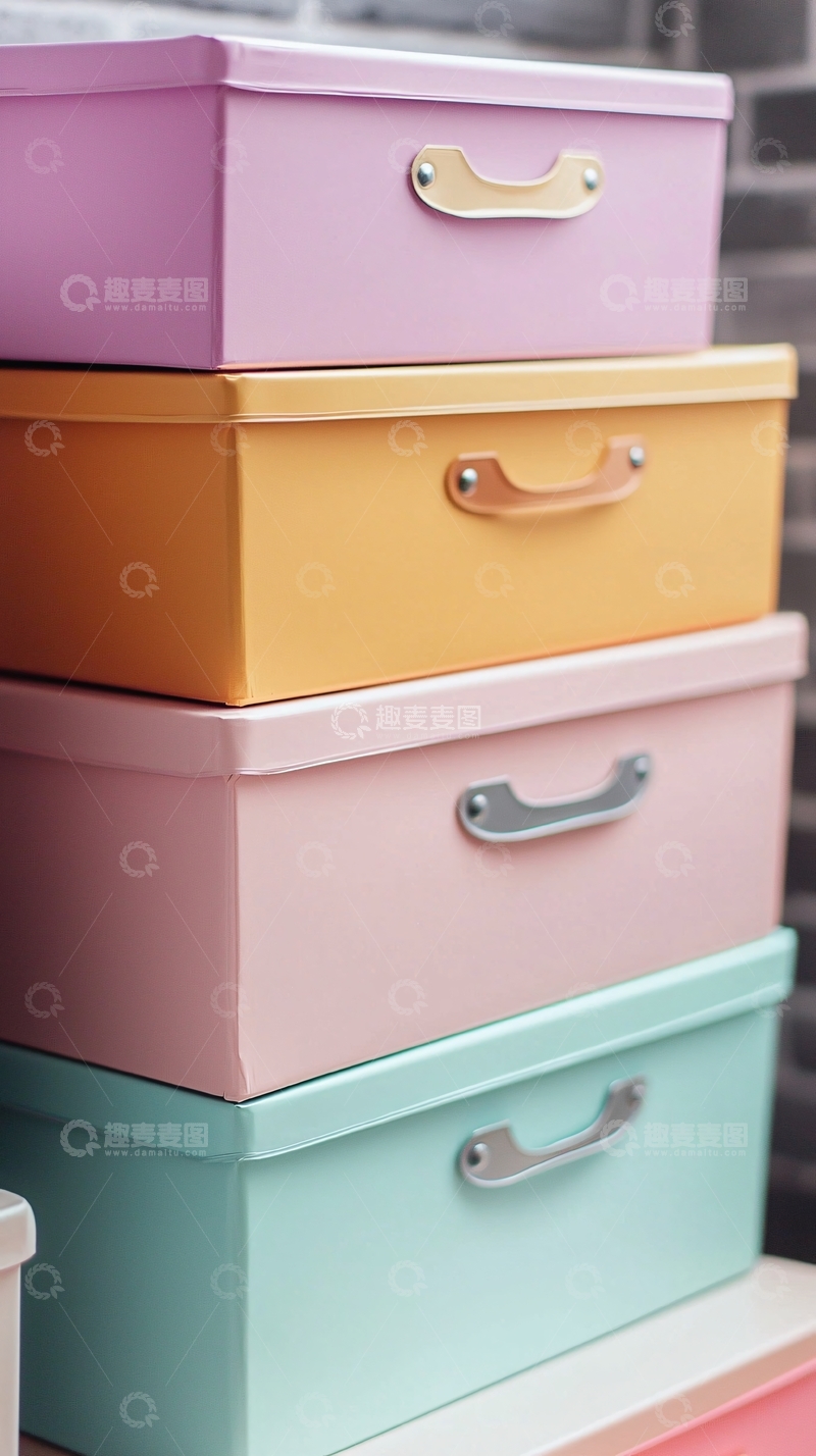 高清大图下载【趣麦麦图】彩色收纳盒