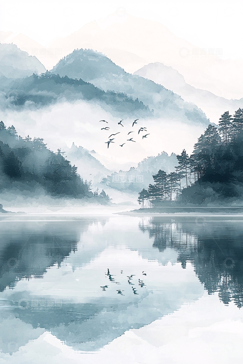 高清大图下载【趣麦麦图】水墨山水