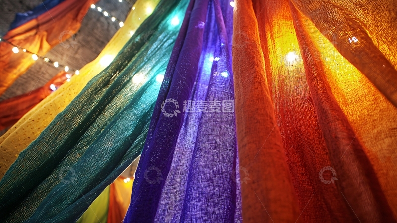 高清大图下载【趣麦麦图】彩布灯光帐篷