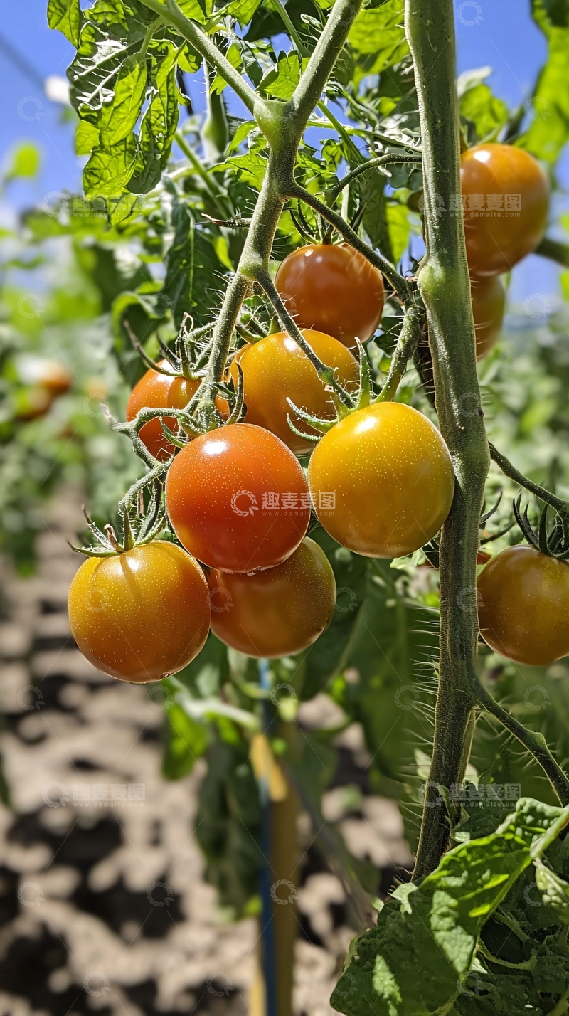 高清大图下载【趣麦麦图】阳光下成熟的番茄