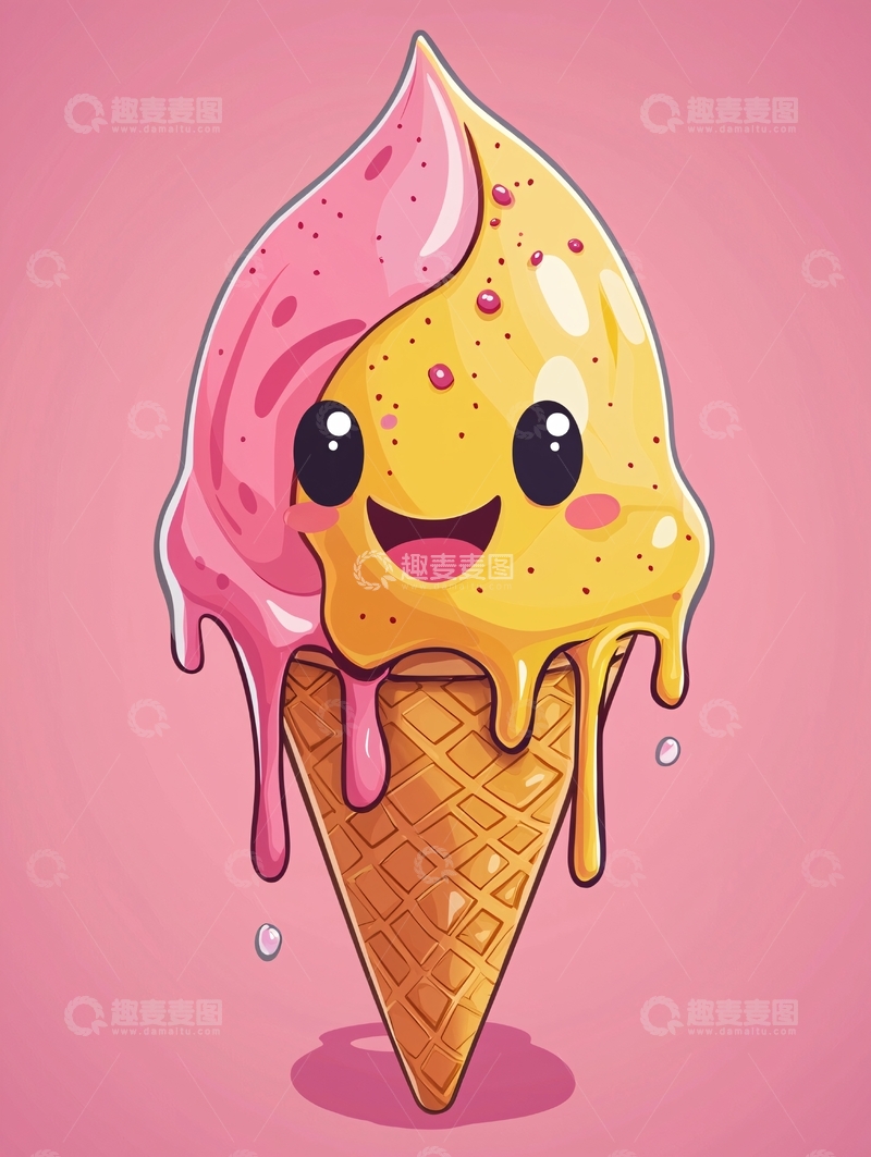 高清大图下载【趣麦麦图】可爱冰淇淋卡通形象