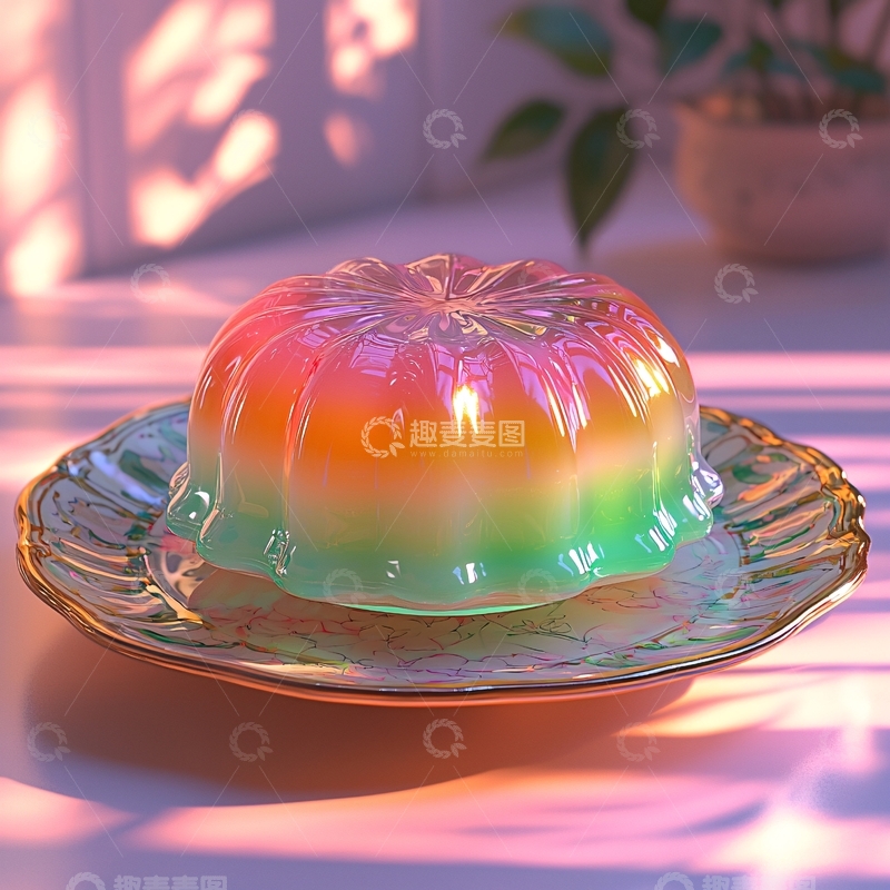 高清大图下载【趣麦麦图】彩虹色果冻