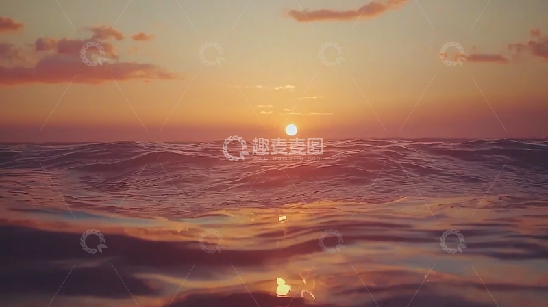 高清大图下载【趣麦麦图】日落海景