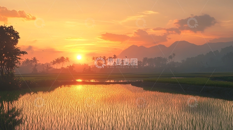 高清大图下载【趣麦麦图】日落美景