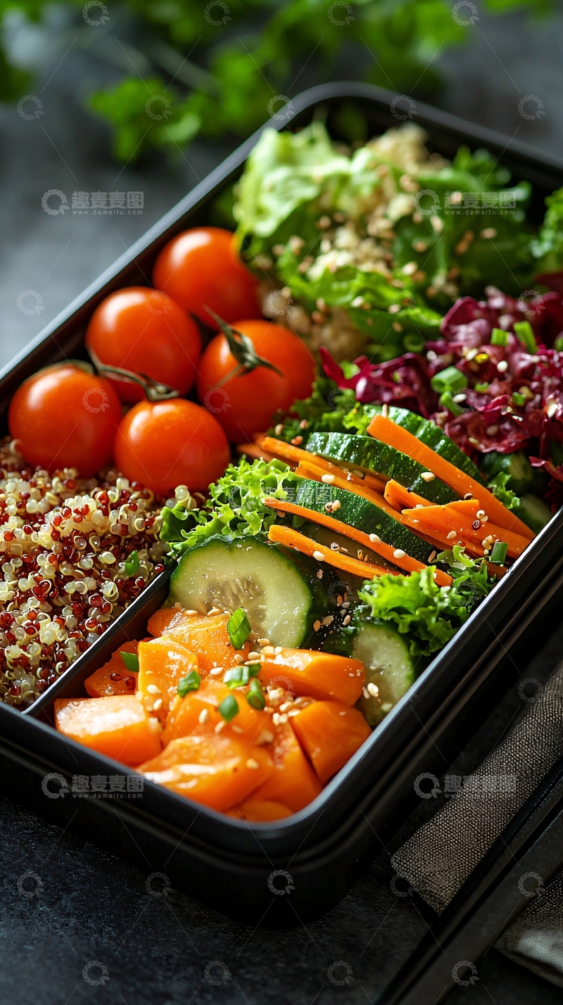 高清大图下载【趣麦麦图】健康轻食便当