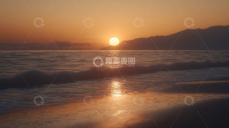 高清大图下载【趣麦麦图】日出海景