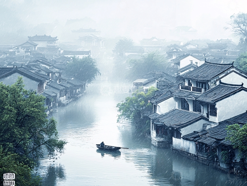 高清大图下载【趣麦麦图】水墨江南