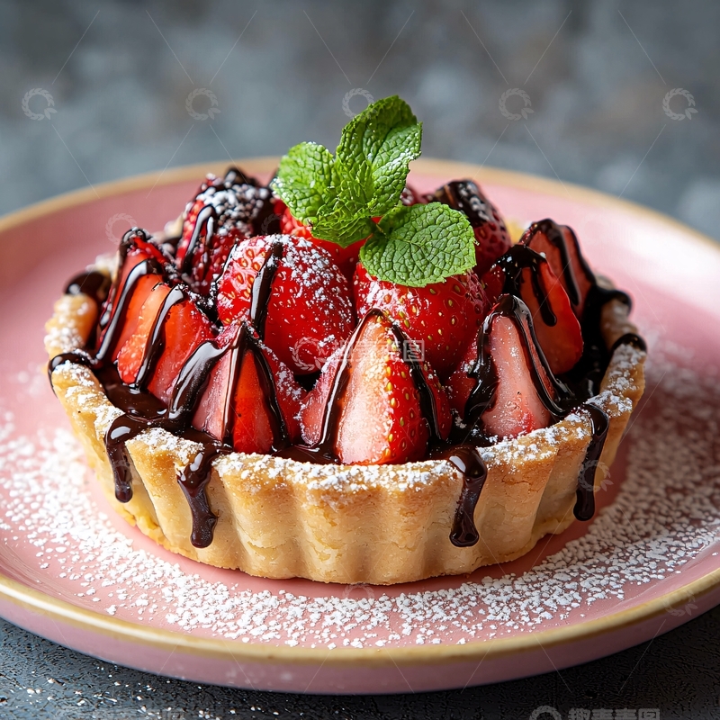 高清大图下载【趣麦麦图】草莓挞
