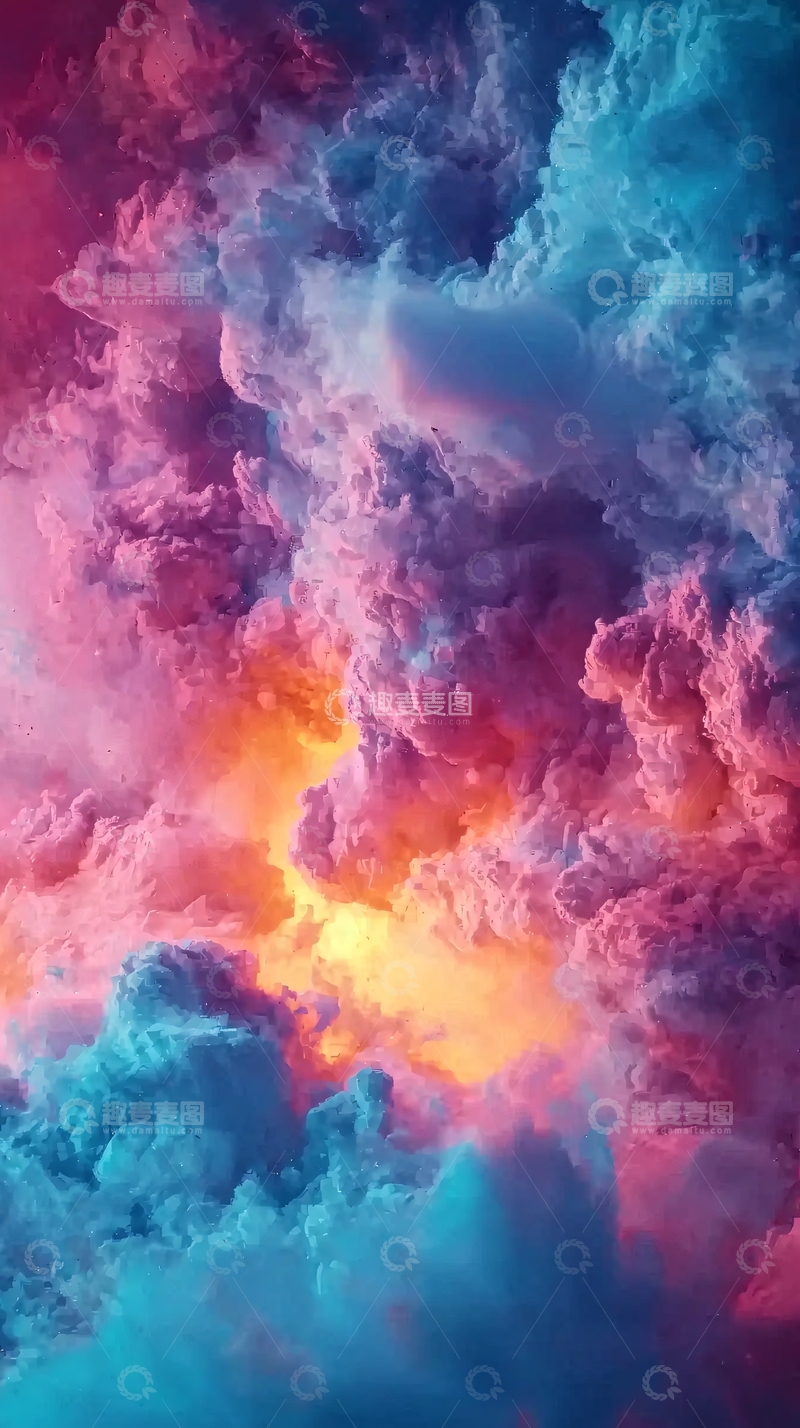 高清大图下载【趣麦麦图】梦幻彩色云朵