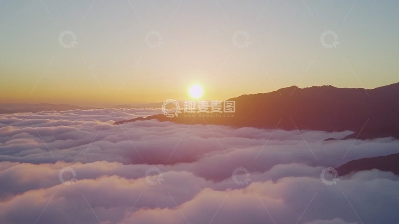 高清大图下载【趣麦麦图】云海日落