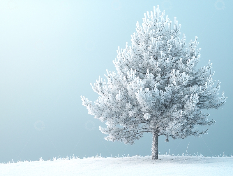 高清大图下载【趣麦麦图】雪覆盖的树木