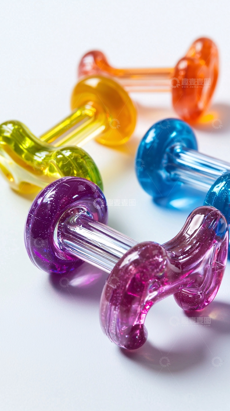 高清大图下载【趣麦麦图】彩色透明塑料小物件