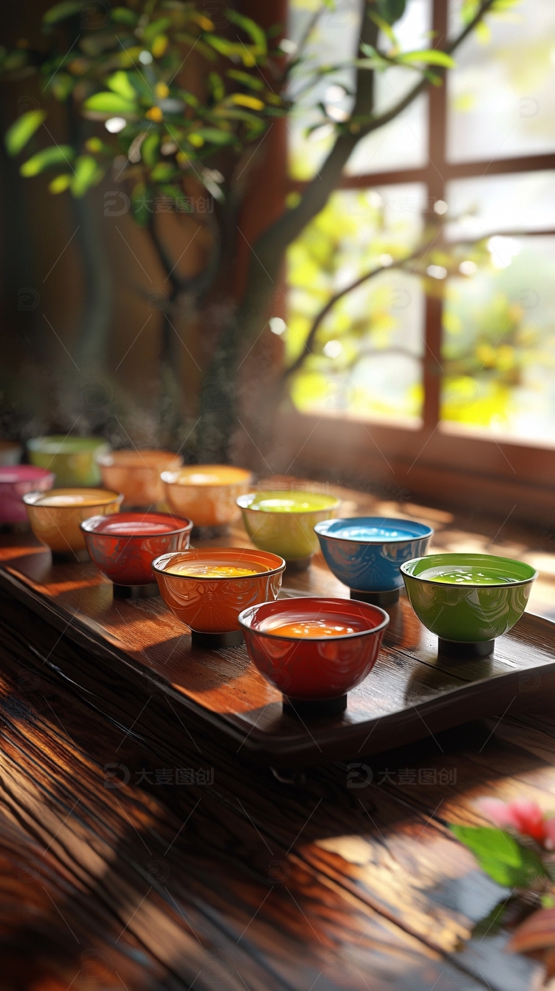 高清大图下载【趣麦麦图】彩色茶杯