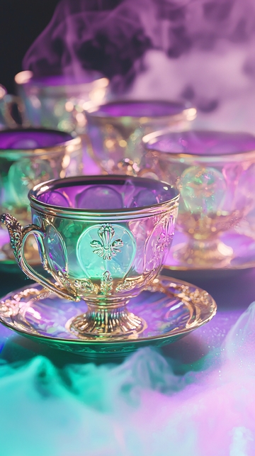 紫色梦幻茶杯