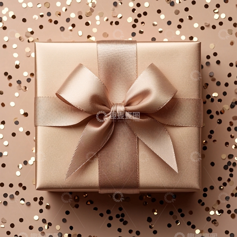 高清大图下载【趣麦麦图】金色包装礼盒