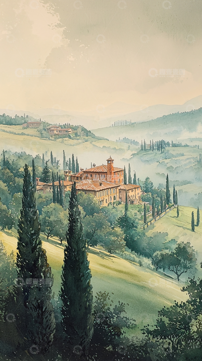 高清大图下载【趣麦麦图】托斯卡纳乡村别墅