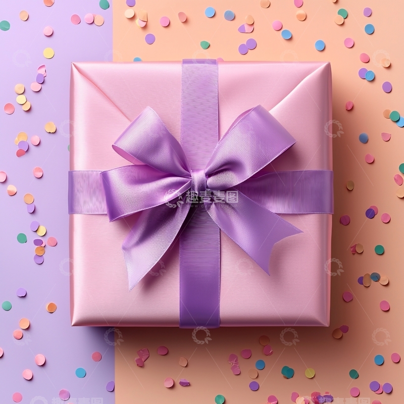 高清大图下载【趣麦麦图】粉色礼盒