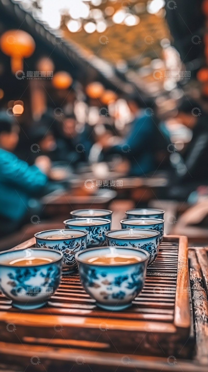 高清大图下载【趣麦麦图】古色古香茶杯
