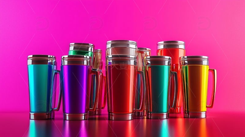 高清大图下载【趣麦麦图】彩色保温杯