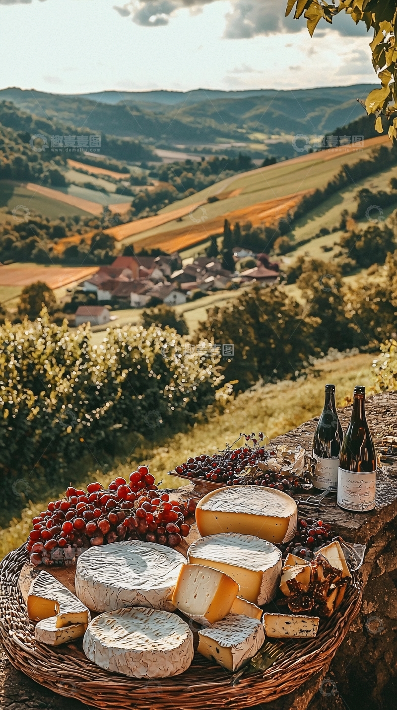 高清大图下载【趣麦麦图】田园风光下的奶酪盛宴
