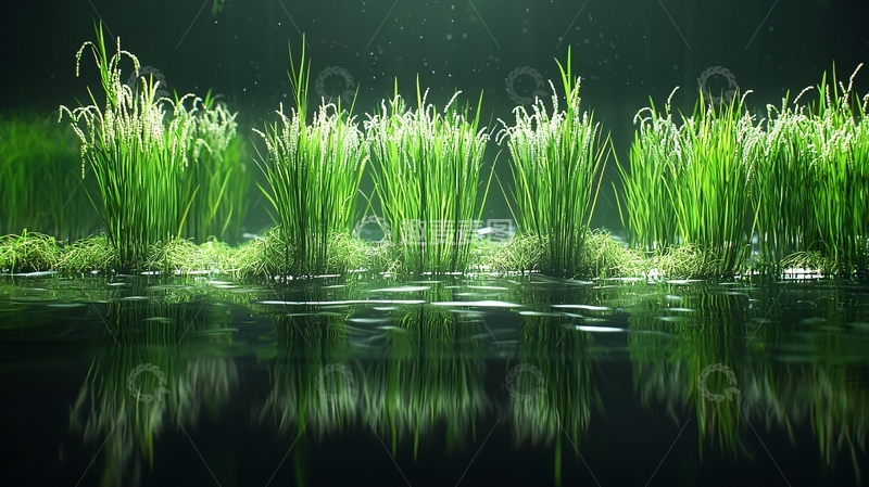高清大图下载【趣麦麦图】水草背景