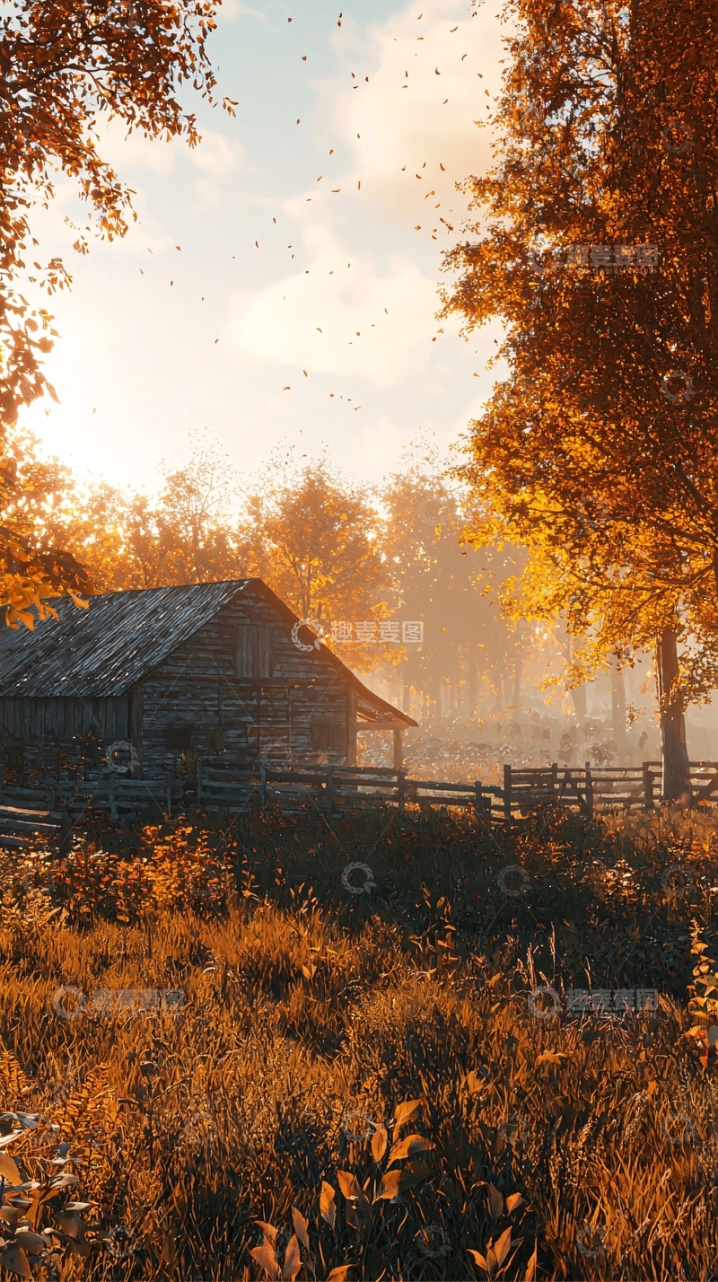 高清大图下载【趣麦麦图】秋季小屋