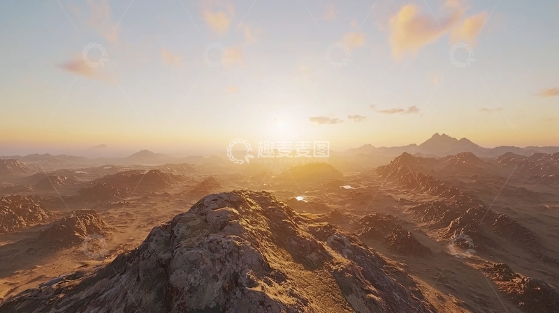 高清大图下载【趣麦麦图】日出山峰远景
