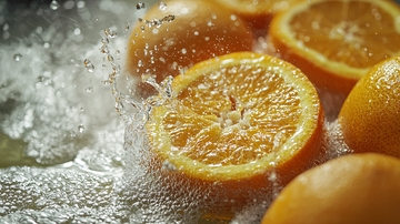 橙子水花四溅