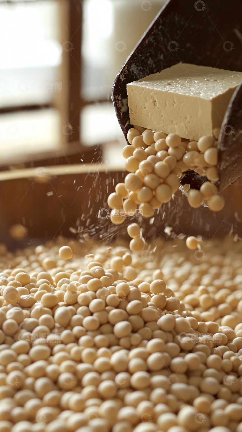 高清大图下载【趣麦麦图】豆腐制作过程