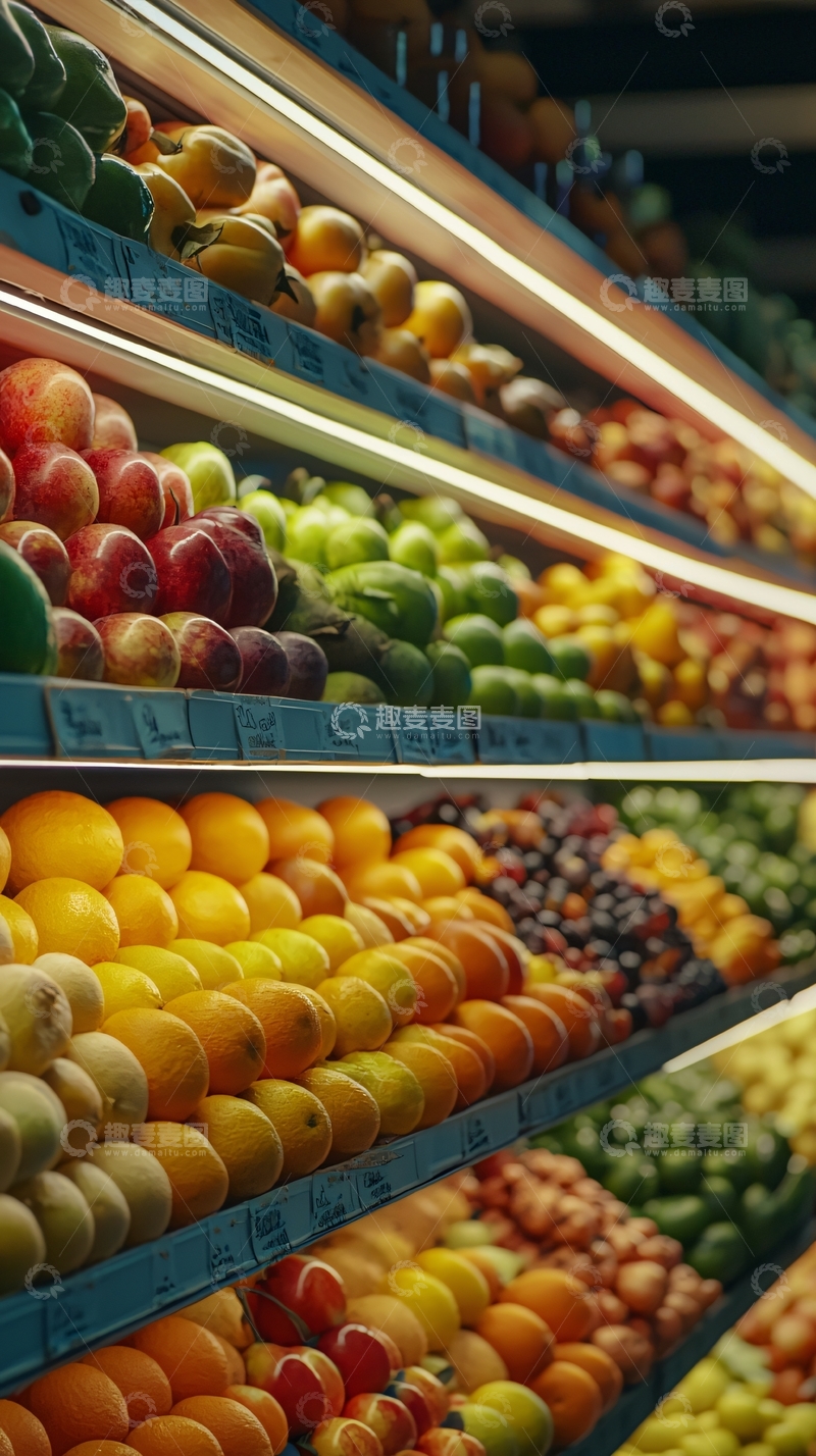 高清大图下载【趣麦麦图】超市水果货架