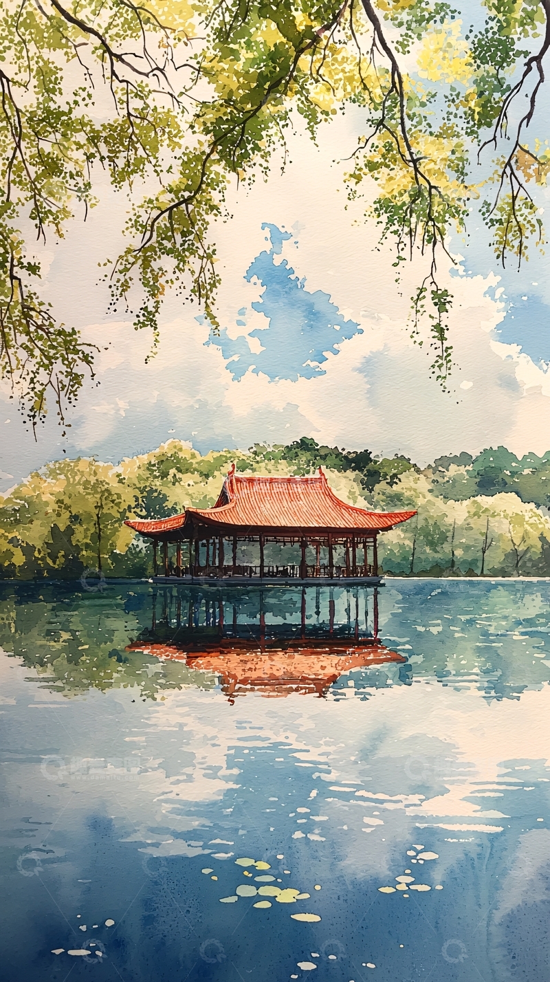 高清大图下载【趣麦麦图】湖心亭