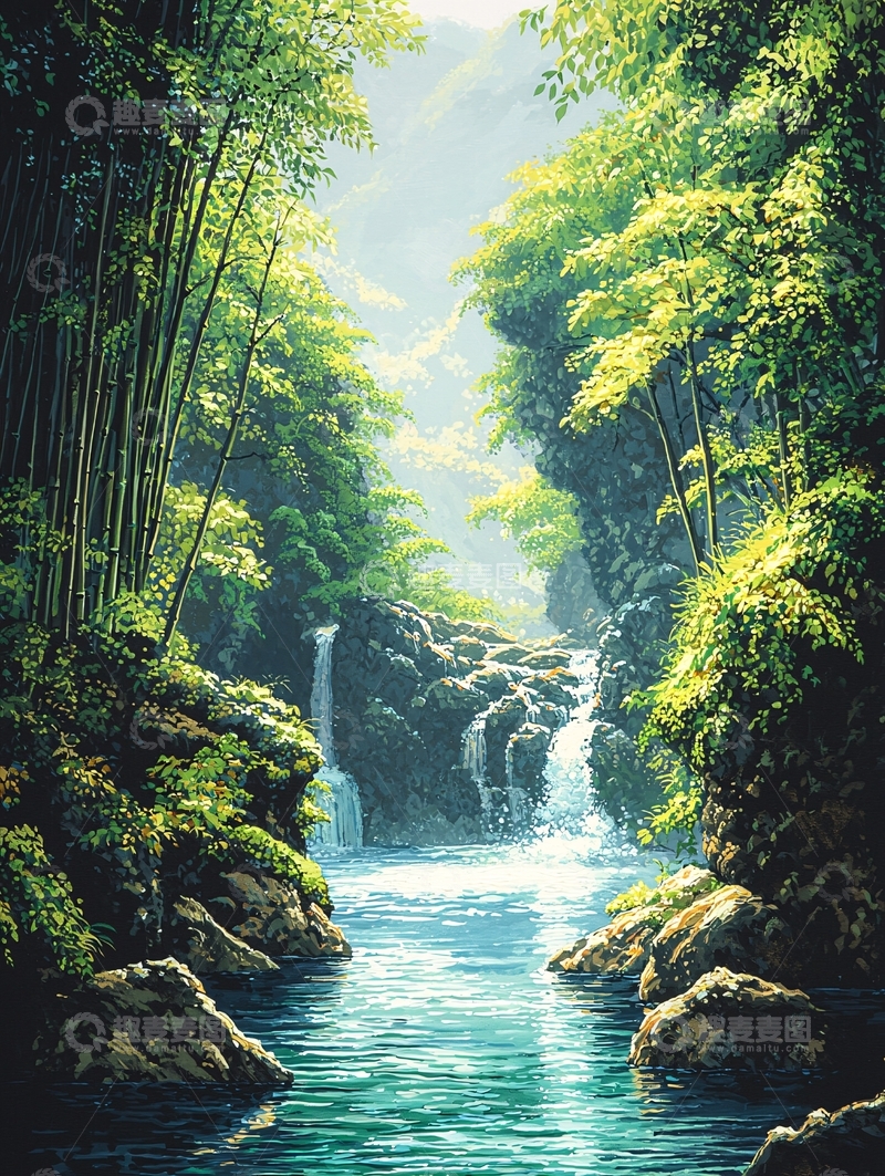 高清大图下载【趣麦麦图】茂密竹林