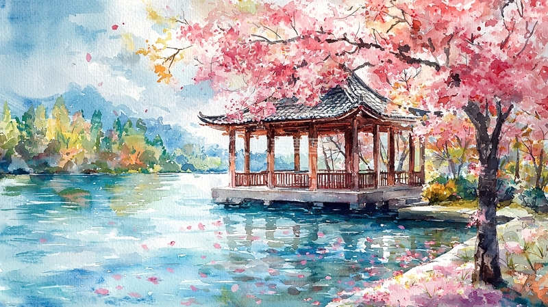 高清大图下载【趣麦麦图】水彩画风