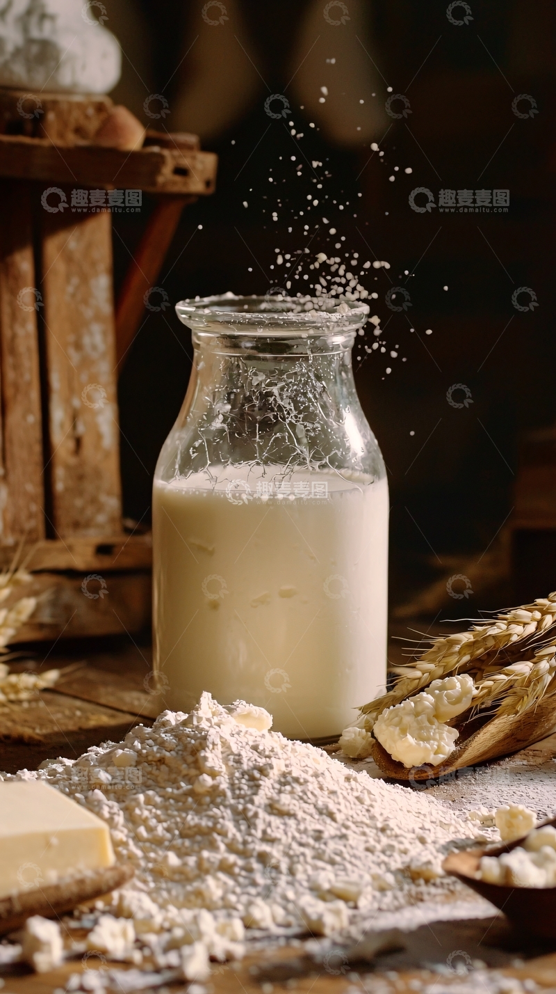高清大图下载【趣麦麦图】牛奶