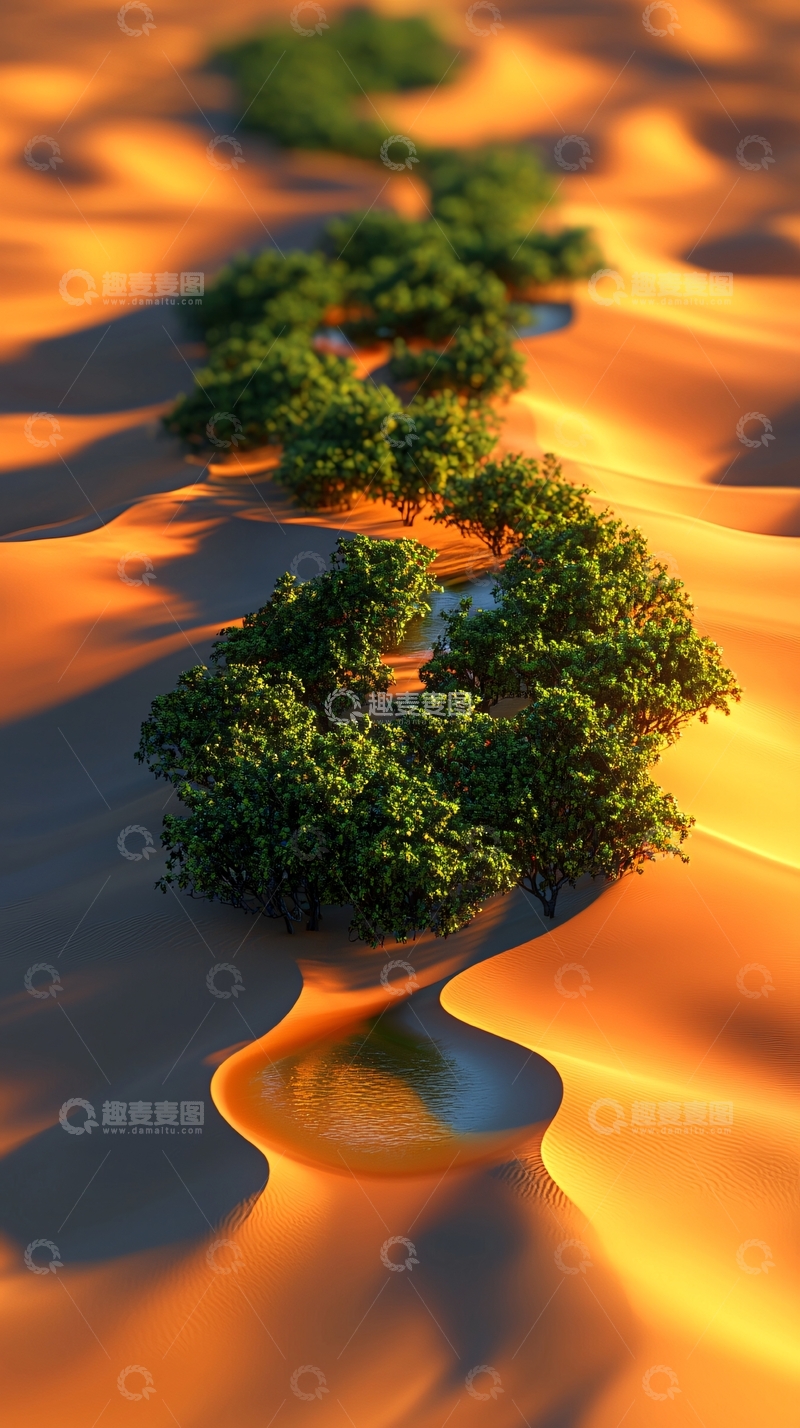 高清大图下载【趣麦麦图】沙漠绿洲