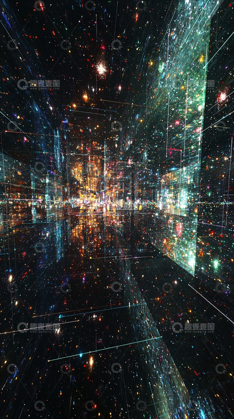 高清大图下载【趣麦麦图】炫彩宇宙空间隧道