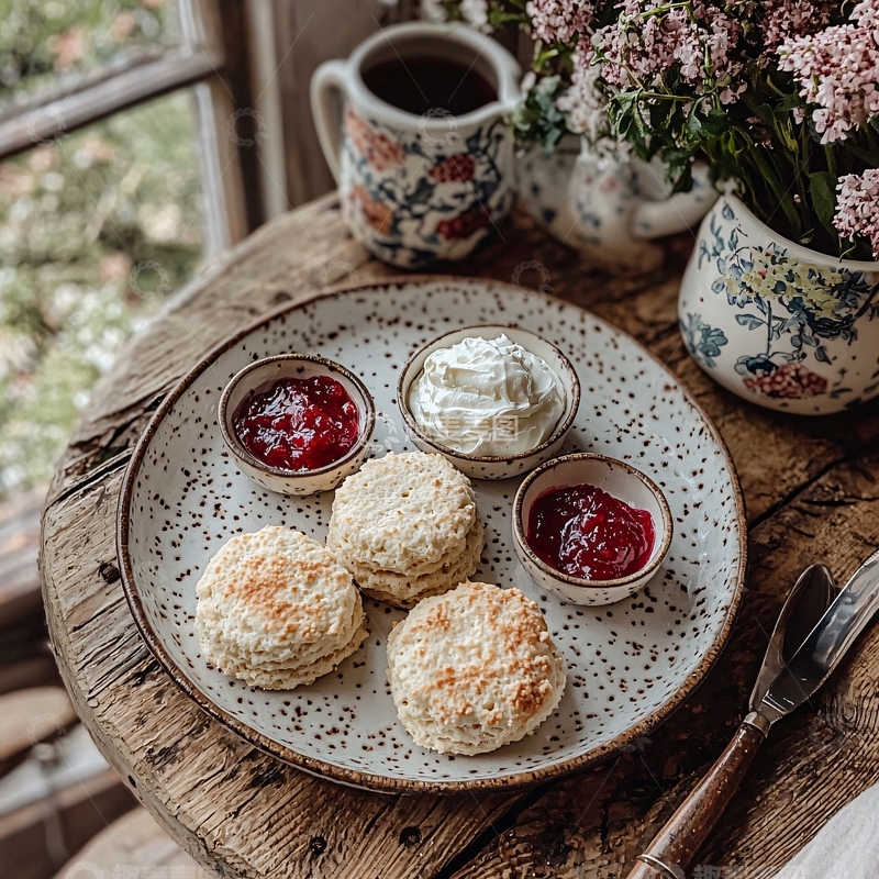 高清大图下载【趣麦麦图】司康饼下午茶静物
