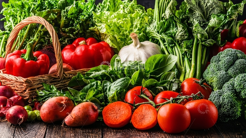 高清大图下载【趣麦麦图】新鲜蔬菜水果丰收特写