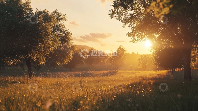 高清大图下载【趣麦麦图】夕阳西下