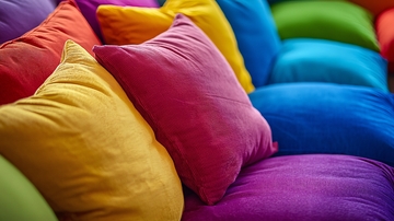 彩色抱枕堆叠